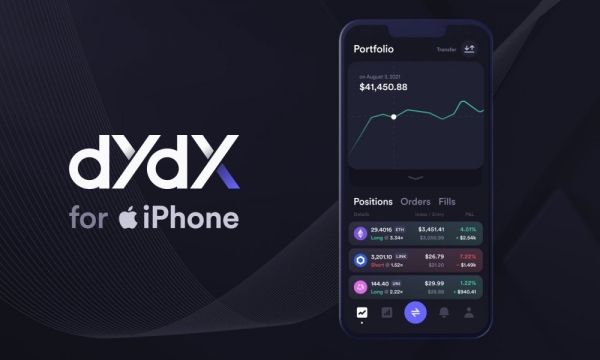 dYdX запускает бета-версию приложения для iOS для первых 10 000 пользователей
