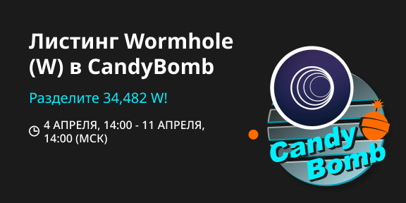 Wormhole листинг на платформе CamdyBomd от Bitget